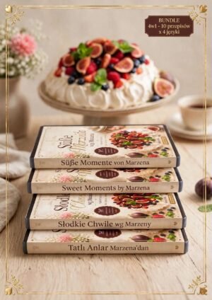 Bundle 4in1 Süße Momente von Marzena - Słodkie Chwile - 10 Pavlova Rezepte in 4 Sprachen DE EN PL TR - Stapel 4 eBooks mit Pavlova Torte